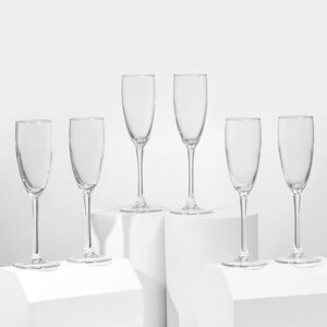 Набор стеклянных бокалов для шампанского «Эталон», 170 мл, 6 шт