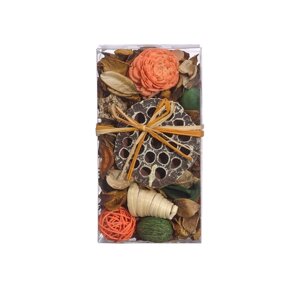 Набор сухоцветов из натуральных материалов с ароматом апельсина «Вещицы», короб 2010,56 см