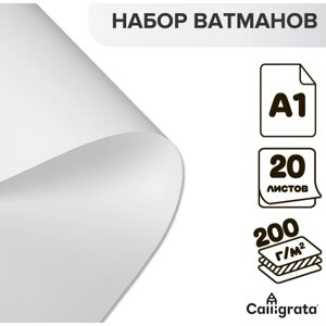 Набор ватманов чертёжных А1, 200 г/м²20 листов