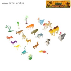 Набор животных «Дикие животные», 16 фигурок с аксессуарами