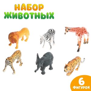 Набор животных «Звери Африки», 6 фигурок