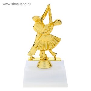 Наградная фигура «Танцующая пара», подставка пластик белая, золото, 8,5 х 9 х 17 см