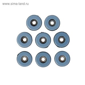 Накладка мебельная круглая ТУНДРА, d=25 мм, 8 шт., полимерная, цвет серый