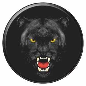 Наклейка на запасное колесо звери цветные "Черная пантера", 56 х 56 см