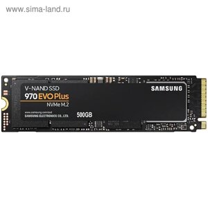 Накопитель SSD samsung 970 EVO plus M. 2 2280 MZ-V7s500BW, 500гб, PCI-E x4