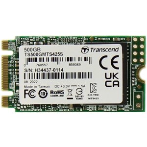 Накопитель SSD transcend SATA III 500GB TS500GMTS425S 425S M. 2 2242 0.3 DWPD