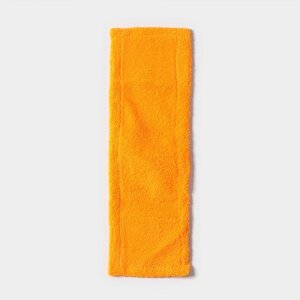 Насадка для плоской швабры Доляна, 4212 см, микрофибра, цвет оранжевый