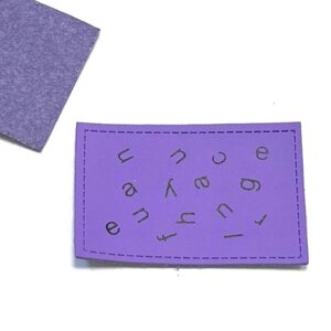 Нашивка под кожу «Веселые буквы», размер 4x6 см, цвет фиолетовый