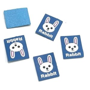 Нашивка Rabbit, размер 2x2,5 см, цвет синий