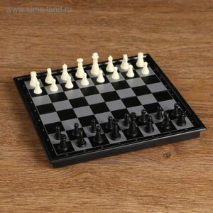 Настольная игра 3 в 1 "Классика"шахматы, шашки, нарды, магнитная доска, 20 х 20 см