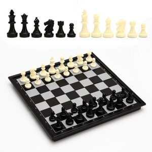Настольная игра 3 в 1 "Классика"шахматы, шашки, нарды, магнитная доска, 25 х 25 см