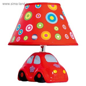 Настольная лампа «Машинка», 1хE14, 40Вт красный 20х20х22 см.