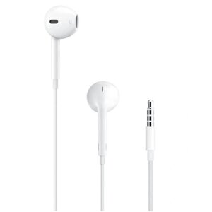 Наушники Apple EarPods 3.5 мм MNHF2ZM/A, вкладыши, микрофон, 109 дБ, 32 Ом, 1.1 м, белые