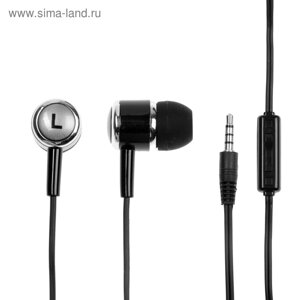 Наушники Defender Pulse 427, вакуумные, микрофон, 105 дБ, 32 Ом, 3.5 мм, 1.2 м, чёрные