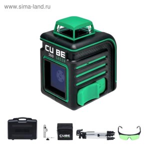 Нивелир лазерный ADA Cube 360 Home Green Ultimate Edition, 20/70 м, 3 мм/10 м, 360°