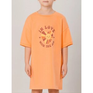 Ночная сорочка для девочек, рост 104 см, цвет оранжевый