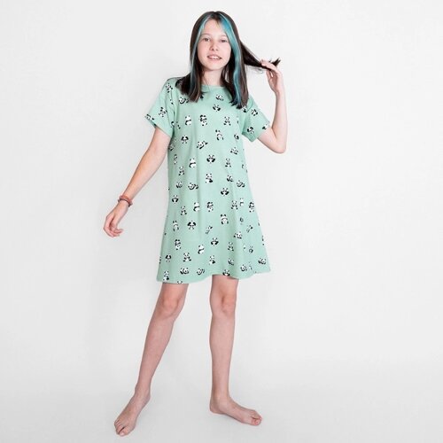 Ночная сорочка «Симпл-димпл» для девочки, рост 134 см., цвет ментоловый