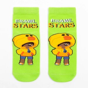 Носки детские Brawl Stars, цвет салатовый, размер 18 (5-6 лет)