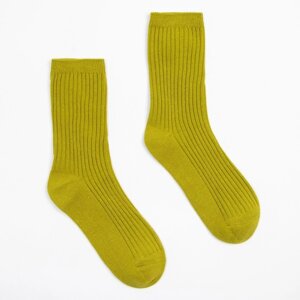 Носки детские однотонные MINAKU цв. желто-зеленый, р-р 17-18 см
