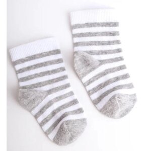 Носки детские, размер 12, цвет бело-серый