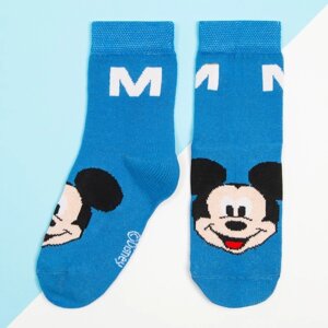 Носки для мальчика «Микки Маус», DISNEY, 18-20 см, цвет синий