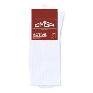 Носки мужские с высокой резинкой OMSA ACTIVE, размер 42-44, цвет bianco