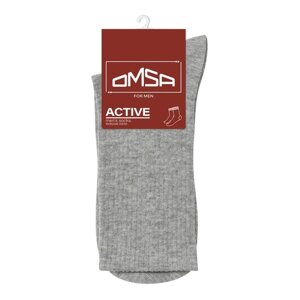 Носки мужские с высокой резинкой OMSA ACTIVE, размер 45-47, цвет grigio melange