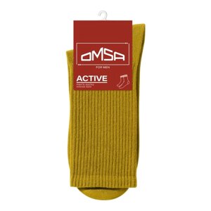 Носки мужские с высокой резинкой OMSA ACTIVE, размер 45-47, цвет oliva