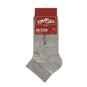 Носки мужские укороченные OMSA ACTIVE, размер 45-47, цвет grigio melange