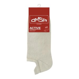 Носки мужские укороченные с фальшпяткой OMSA ACTIVE, размер 45-47, цвет grigio chiaro