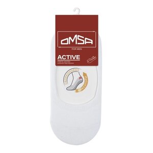 Носки-подследники мужские OMSA ACTIVE, размер 42-44, цвет bianco