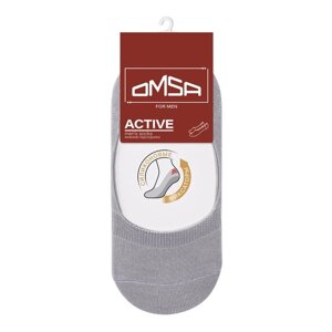 Носки-подследники мужские OMSA ACTIVE, размер 45-47, цвет grigio