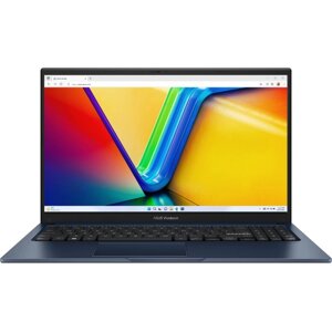 Ноутбук asus vivobook X1504ZA, 15.6", i3 1215U, 8 гб, SSD 512 гб, UHD, noos, синий