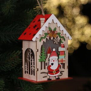 Новогодний декор с подсветкой «Дед Мороз с подарками» 9 6 12,5 см