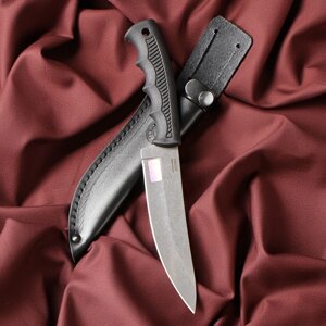 Нож кавказский, разделочный «Арал» с чехлом, сталь - AUS-8, рукоять - эластрон, 14.5 см