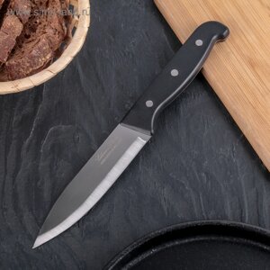 Нож кухонный «Классик» универсальный, лезвие 13 см, чёрная пластиковая ручка