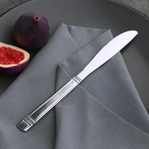 Нож столовый из нержавеющей стали Доляна «Варт», длина 21,9 см, толщина 2 мм, цвет серебряный