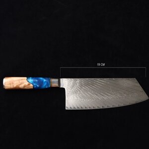 Нож-топорик Paladium, 19 см, дамасская сталь VG-10