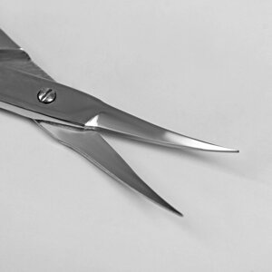 Ножницы маникюрные, для кутикулы, загнутые, 10 см, на блистере, цвет серебристый, CS-1/7-S (CVD)