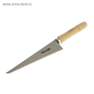 Ножовка по гипсокартону, 180 мм, деревянная рукоятка