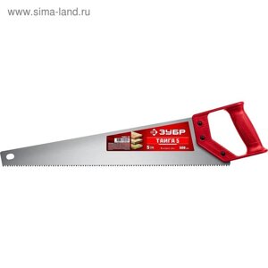 Ножовка "ЗУБР ТАЙГА-5" 15083-50, 500 мм, 5 TPI, быстрый рез поперек волокон