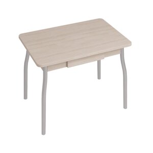 Обеденный стол «Орфей 7», 902602751 мм, c ящиком, ЛДСП / металл, цвет ясень шимо светлый