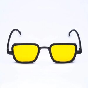 Очки солнцезащитные "OneSun", uv 400, 14 х 14 х 4.5 см, линза 3.5 х 5 см, жёлтые