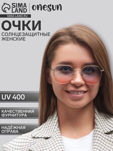 Очки солнцезащитные женские OneSun, uv 400, линза 4.55 см, дужка 13 см, ширина 13 см, двухцветные