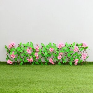 Ограждение декоративное, 35120 см, «Розовые цветы», Greengo