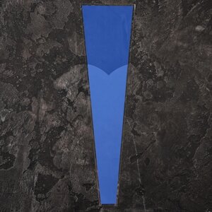 Пакет конус для цветов, "Уверенность", 12,5+4х45 см, синий