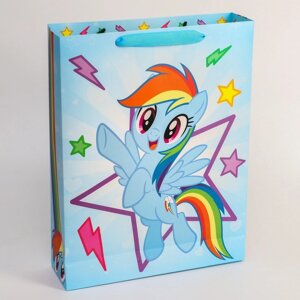 Пакет ламинированный горизонтальный, 31 х 40 х 9 см "Радуга Дэш", My Little Pony