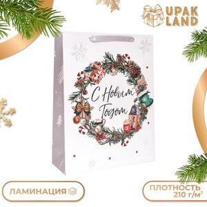 Пакет подарочный, ламинированный, "С Новым Годом!31 х 40 х 11,5 см. Новый год