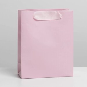 Пакет подарочный ламинированный, упаковка, «Розовый», S 12 х 15 х 5.5 см