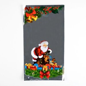 Пакет подарочный "Подарки" 20 х 35 см, цветной металлизированный рисунок